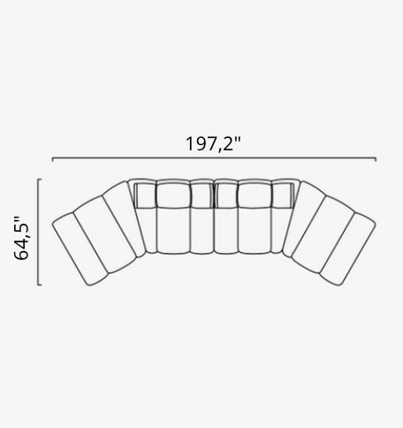 Saloni ORION Modulsofa in 50 Varianten von instylior