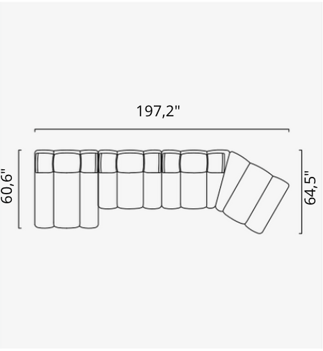 Saloni ORION Modulsofa in 50 Varianten von instylior