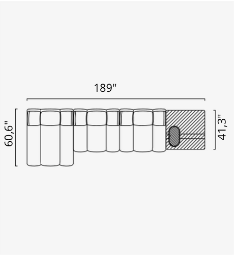Saloni ORION Modulsofa in 50 Varianten von instylior