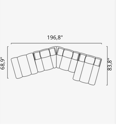 Saloni ORION Modulsofa in 50 Varianten von instylior