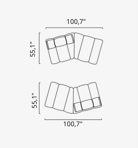 Saloni ORION Modulsofa in 50 Varianten von instylior