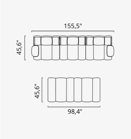 Saloni ORION Modulsofa in 50 Varianten von instylior