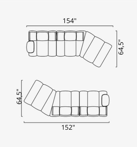 Saloni ORION Modulsofa in 50 Varianten von instylior