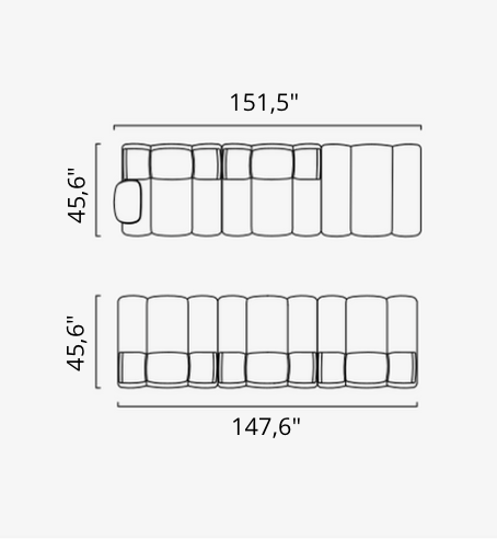 Saloni ORION Modulsofa in 50 Varianten von instylior
