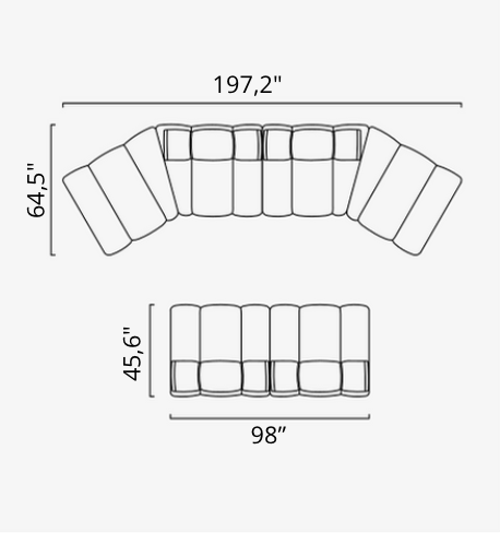 Saloni ORION Modulsofa in 50 Varianten von instylior