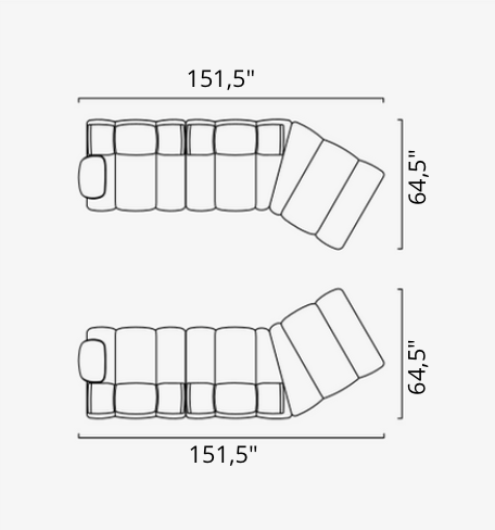 Saloni ORION Modulsofa in 50 Varianten von instylior