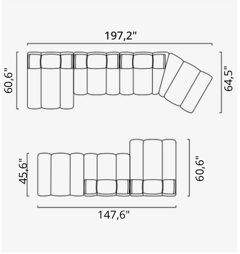 Saloni ORION Modulsofa in 50 Varianten von instylior