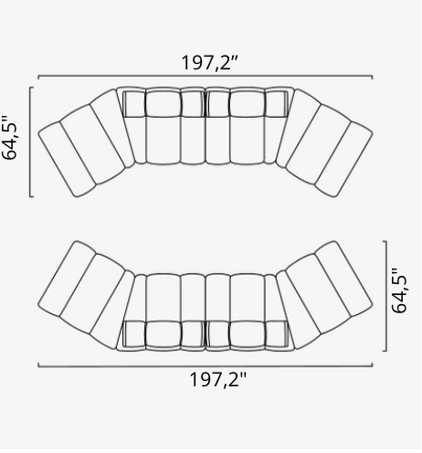 Saloni ORION Modulsofa in 50 Varianten von instylior