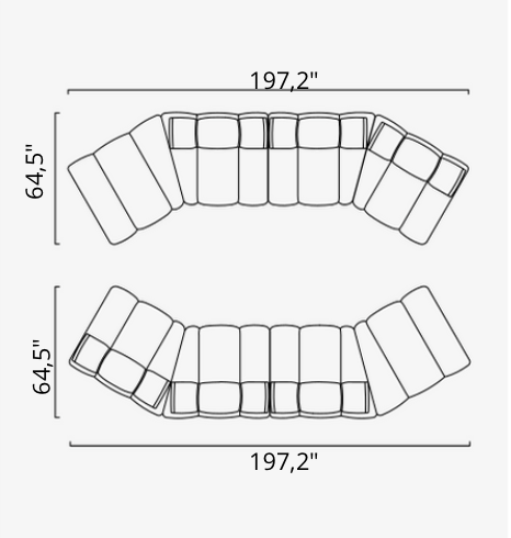 Saloni ORION Modulsofa in 50 Varianten von instylior
