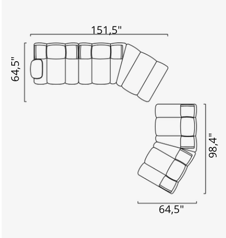 Saloni ORION Modulsofa in 50 Varianten von instylior
