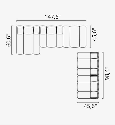 Saloni ORION Modulsofa in 50 Varianten von instylior