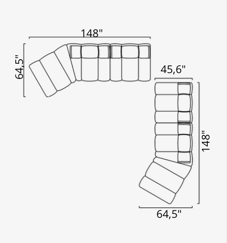 Saloni ORION Modulsofa in 50 Varianten von instylior
