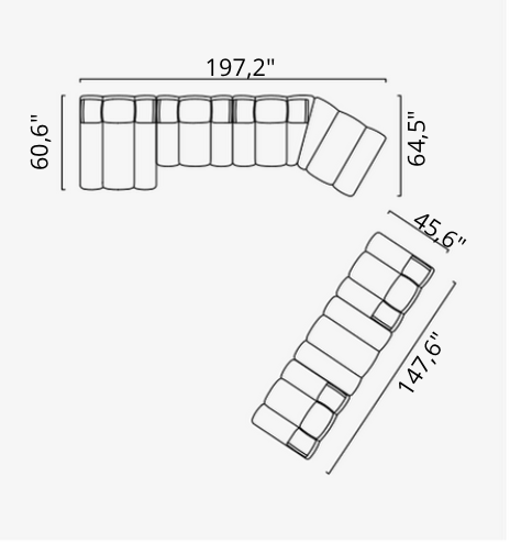 Saloni ORION Modulsofa in 50 Varianten von instylior