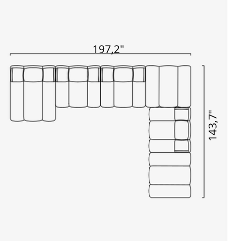 Saloni ORION Modulsofa in 50 Varianten von instylior