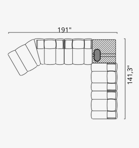 Saloni ORION Modulsofa in 50 Varianten von instylior