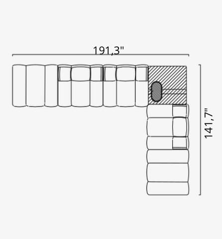 Saloni ORION Modulsofa in 50 Varianten von instylior