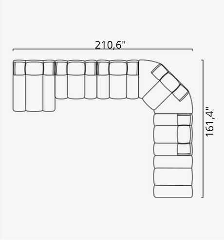 Saloni ORION Modulsofa in 50 Varianten von instylior