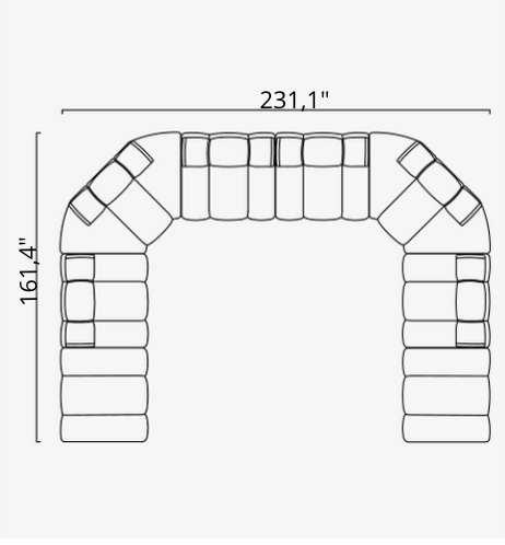 Saloni ORION Modulsofa in 50 Varianten von instylior