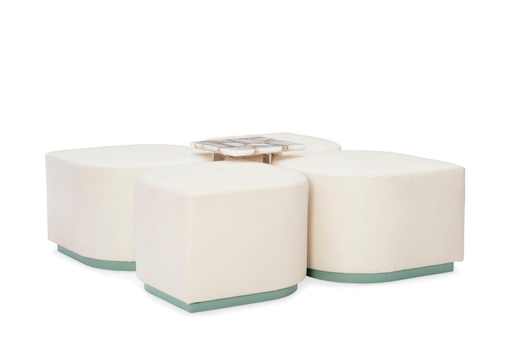 Caracole Polsterhocker einzelner Hocker Ottoman UPH-419-051-A von Instylior