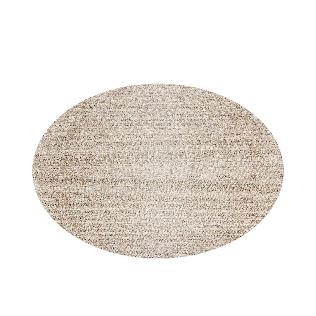 Dôme Deco ALDAN Teppich 300 in Beige – runder Designteppich für elegante Wohnräume