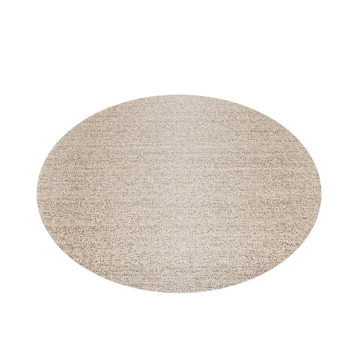Dôme Deco ALDAN Teppich 300 in Beige – runder Designteppich für elegante Wohnräume