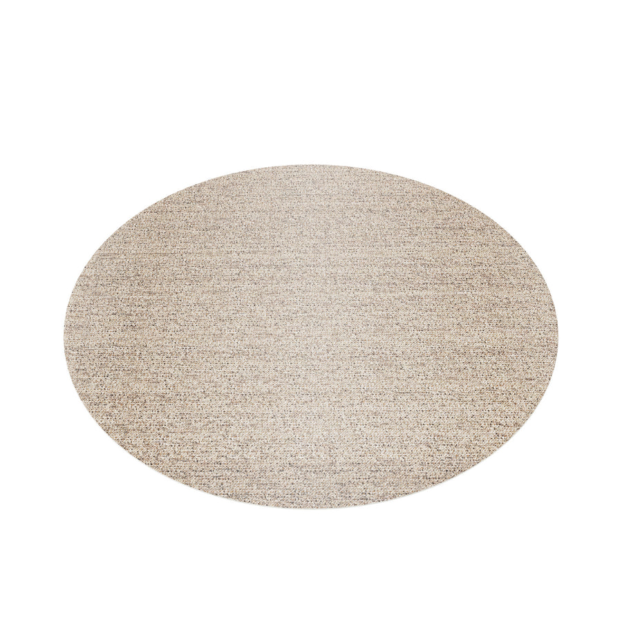 Dôme Deco ALDAN Teppich 300 in Beige – runder Designteppich für elegante Wohnräume