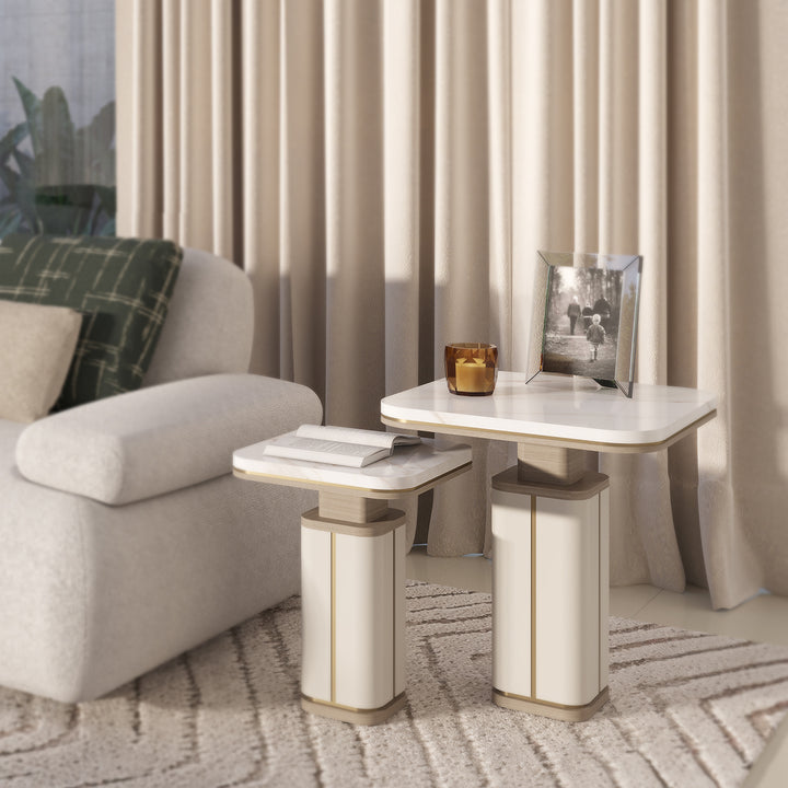 Casa Magna ARDEN Beistelltisch Holz H46 – 35 × 35 × 46 cm – Ansicht 3