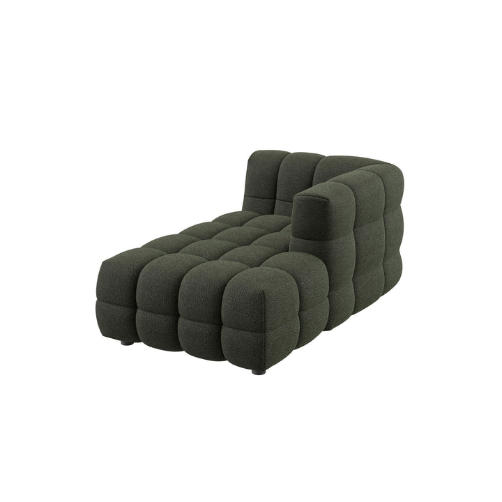 Dôme Deco BASEL Modul Chaiselongue rechts in Creme – modulares Designsofa für moderne Wohnräume