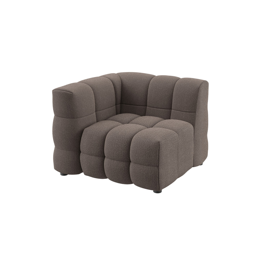 Dôme Deco BASEL Modul Armlehne links in Creme – modulares Designsofa für moderne Wohnräume