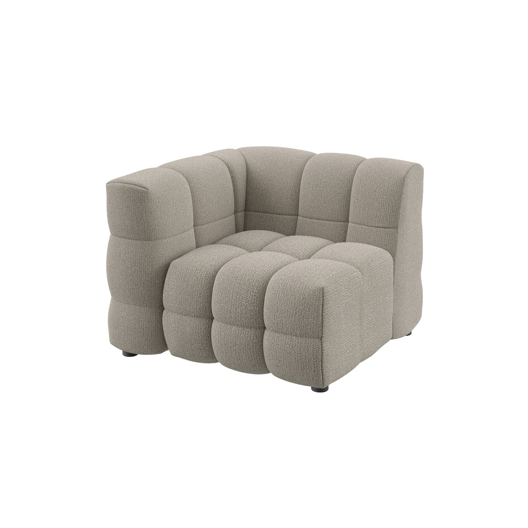 Dôme Deco BASEL Modul Armlehne links in Creme – modulares Designsofa für moderne Wohnräume