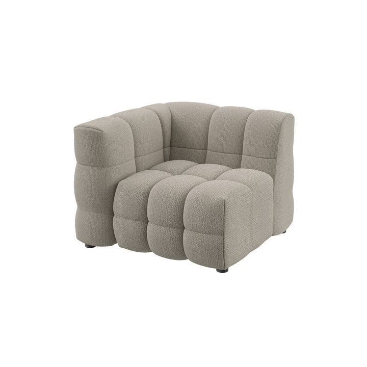 Dôme Deco BASEL Modul Armlehne links in Creme – modulares Designsofa für moderne Wohnräume