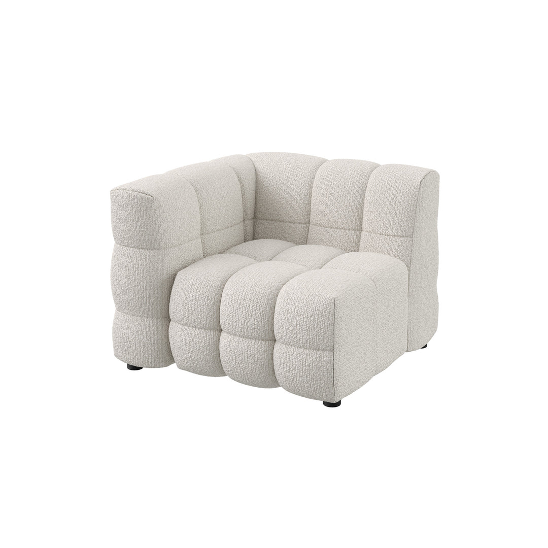 Dôme Deco BASEL Modul Armlehne links in Creme – modulares Designsofa für moderne Wohnräume