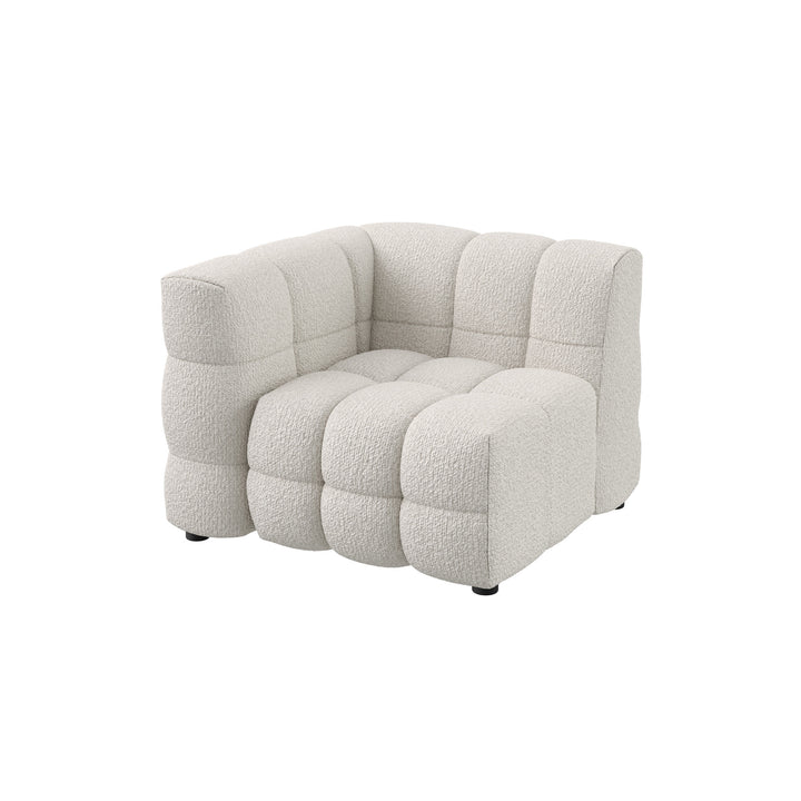 Dôme Deco BASEL Modul Armlehne links in Creme – modulares Designsofa für moderne Wohnräume