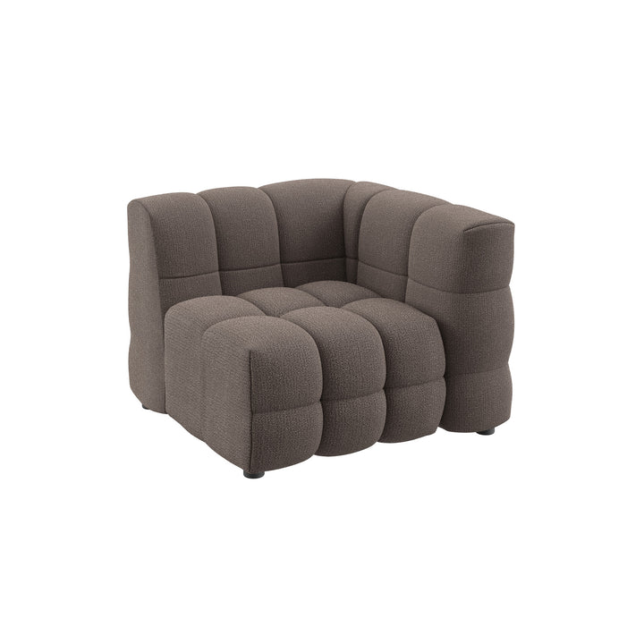 Dôme Deco BASEL Modul Armlehne rechts in Creme – modulares Designsofa für moderne Wohnräume