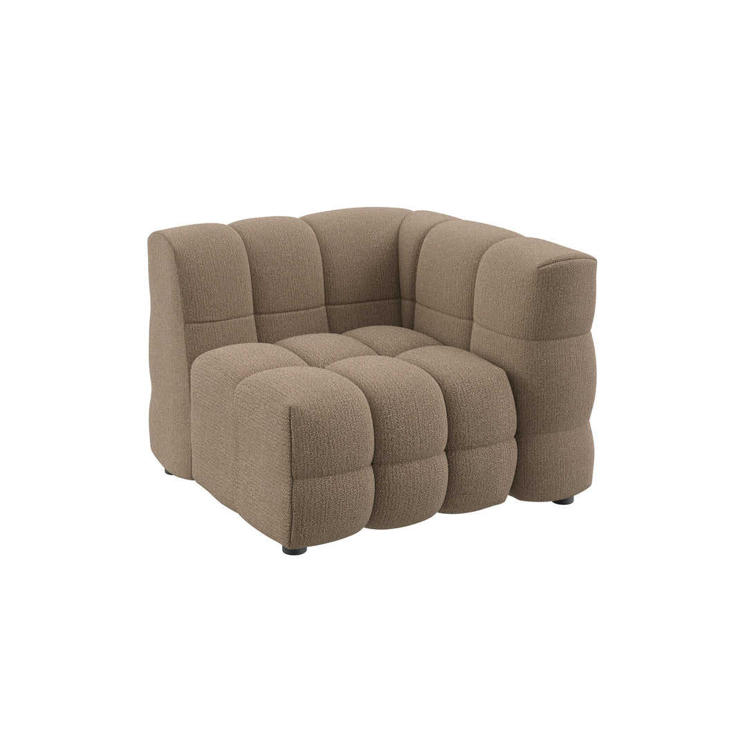 Dôme Deco BASEL Modul Armlehne rechts in Creme – modulares Designsofa für moderne Wohnräume