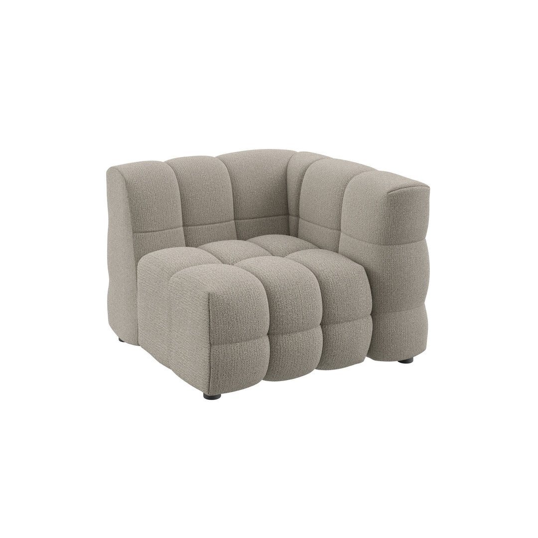 Dôme Deco BASEL Modul Armlehne rechts in Creme – modulares Designsofa für moderne Wohnräume