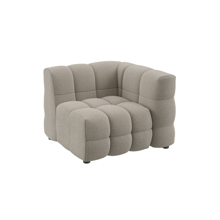 Dôme Deco BASEL Modul Armlehne rechts in Creme – modulares Designsofa für moderne Wohnräume
