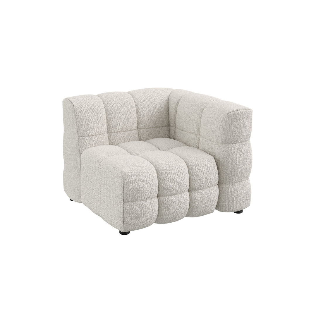 Dôme Deco BASEL Modul Armlehne rechts in Creme – modulares Designsofa für moderne Wohnräume