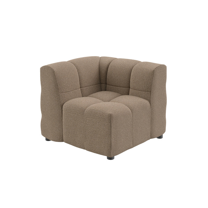 Dôme Deco BASEL Modul Eckmodul in Creme – modulares Designsofa für moderne Wohnräume