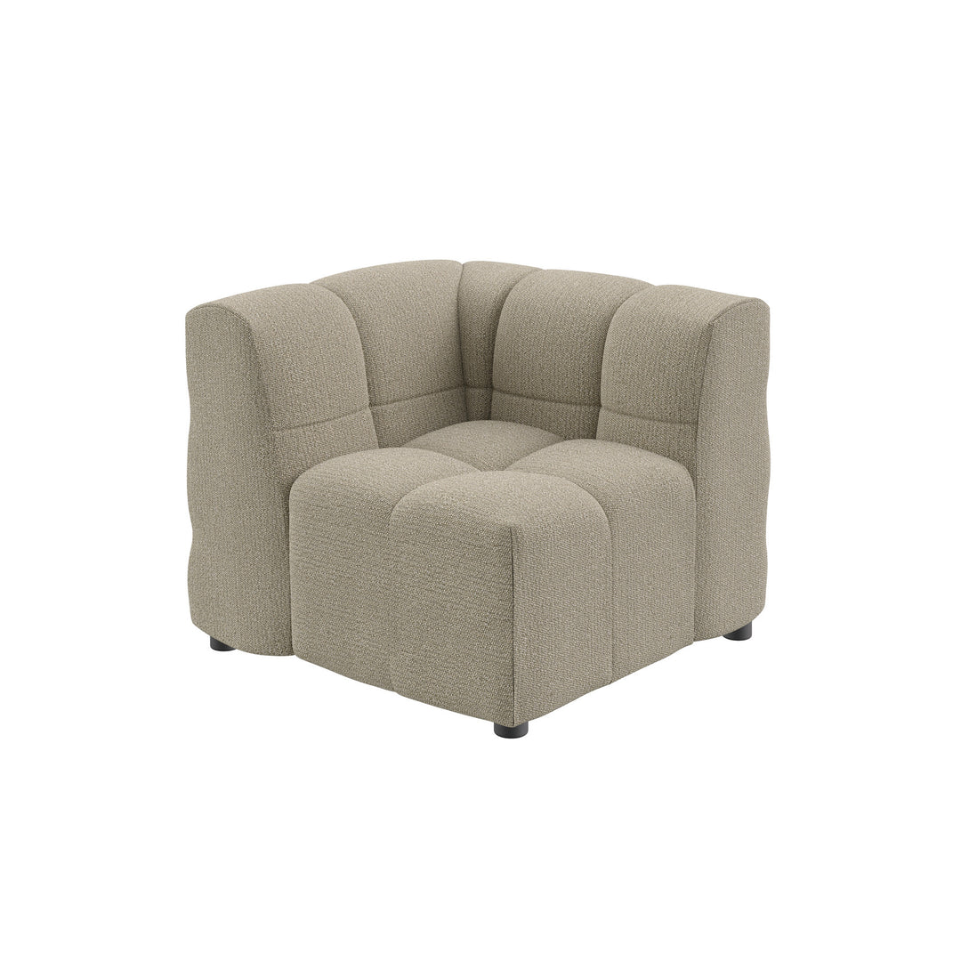 Dôme Deco BASEL Modul Eckmodul in Creme – modulares Designsofa für moderne Wohnräume