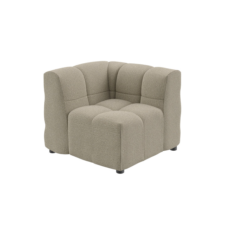 Dôme Deco BASEL Modul Eckmodul in Creme – modulares Designsofa für moderne Wohnräume