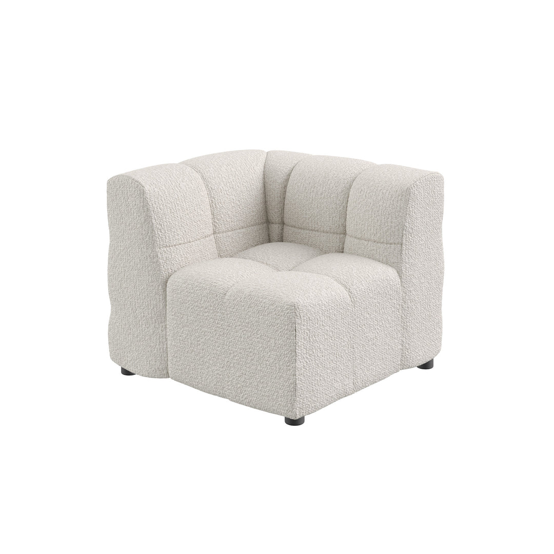 Dôme Deco BASEL Modul Eckmodul in Creme – modulares Designsofa für moderne Wohnräume