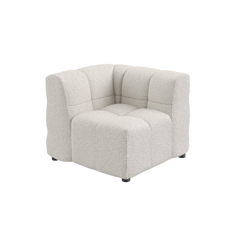 Dôme Deco BASEL Modul Eckmodul in Creme – modulares Designsofa für moderne Wohnräume