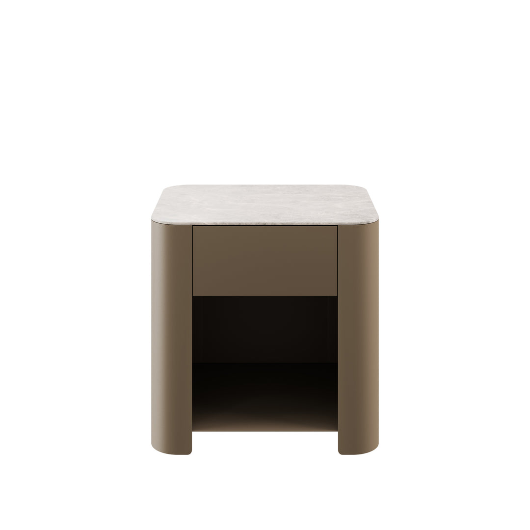 Dôme Deco WINSTON Nachttisch in Creme – Design-Wohnaccessoire im modernen Dôme-Deco-Stil