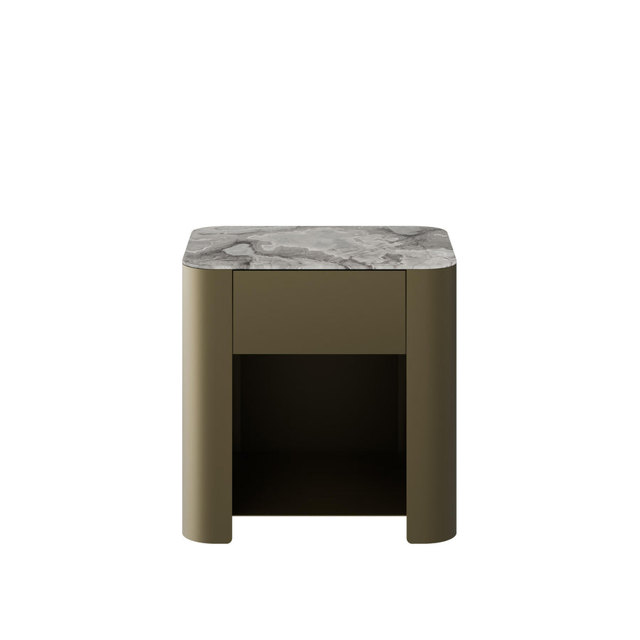 Dôme Deco WINSTON Nachttisch in Choco – Design-Wohnaccessoire im modernen Dôme-Deco-Stil