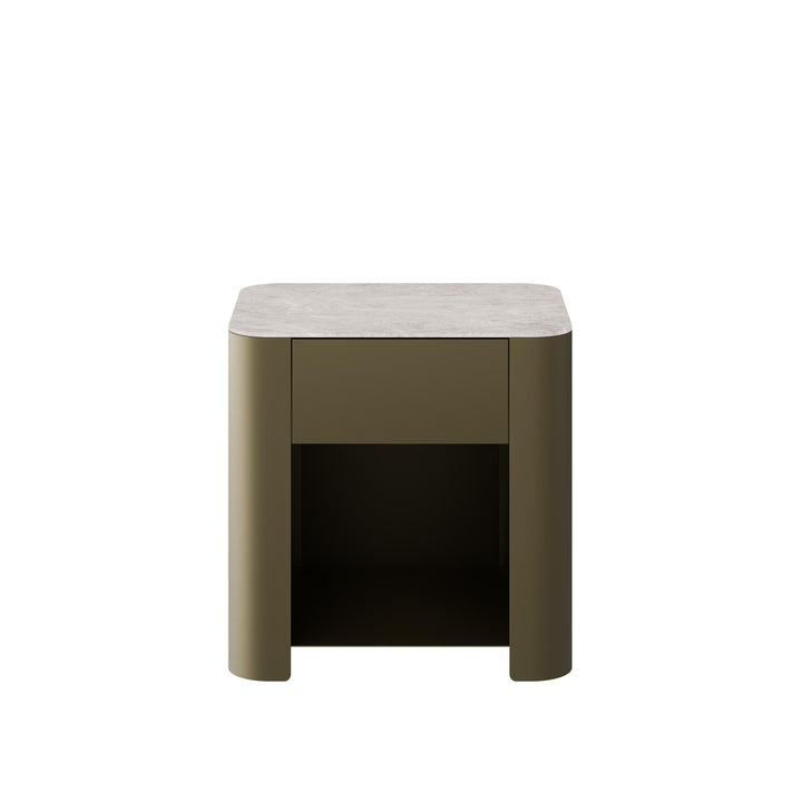 Dôme Deco WINSTON Nachttisch in Creme – Design-Wohnaccessoire im modernen Dôme-Deco-Stil