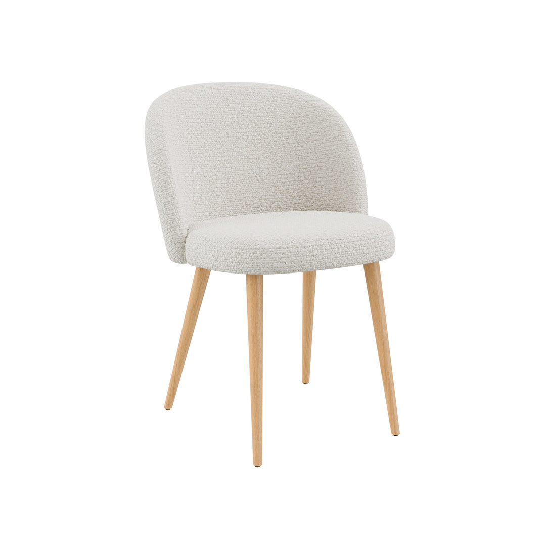 Dôme Deco NIKO Stuhl - natural in Creme – Designstuhl für elegante Essbereiche