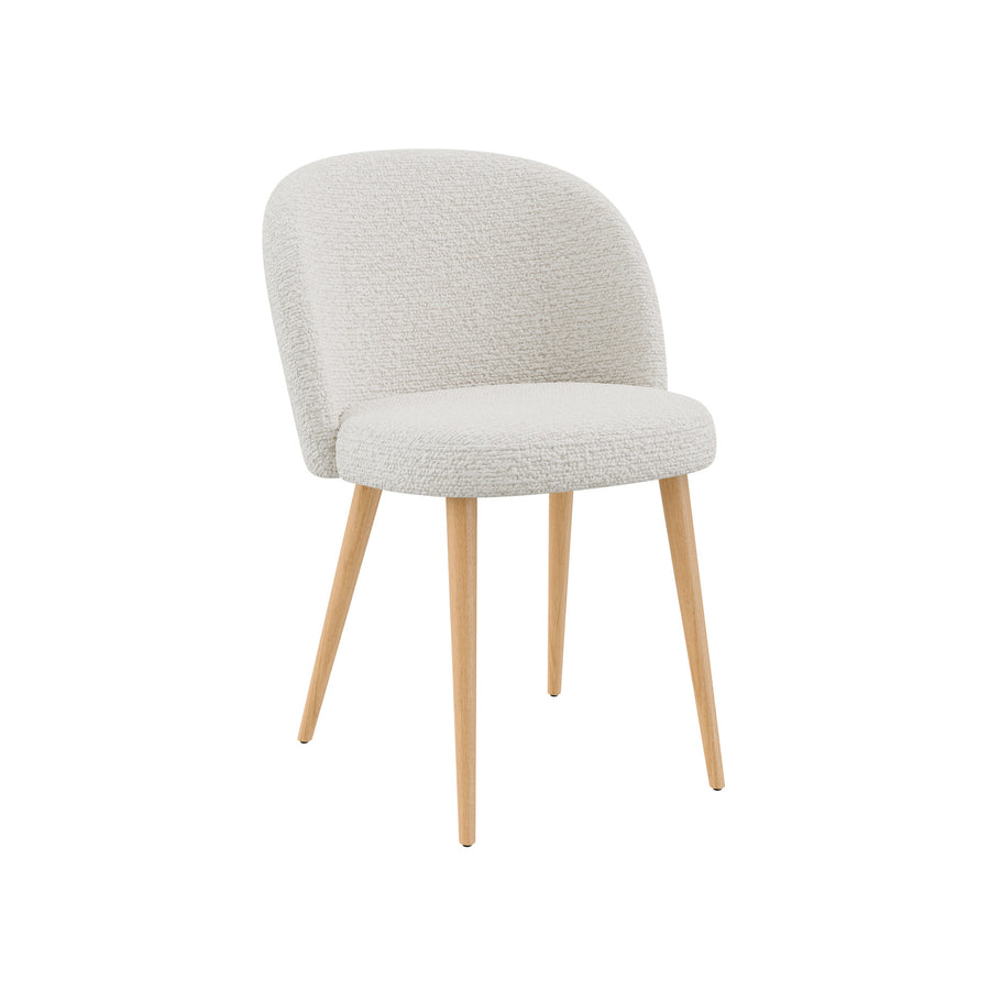 Dôme Deco NIKO Stuhl - natural in Creme – Designstuhl für elegante Essbereiche