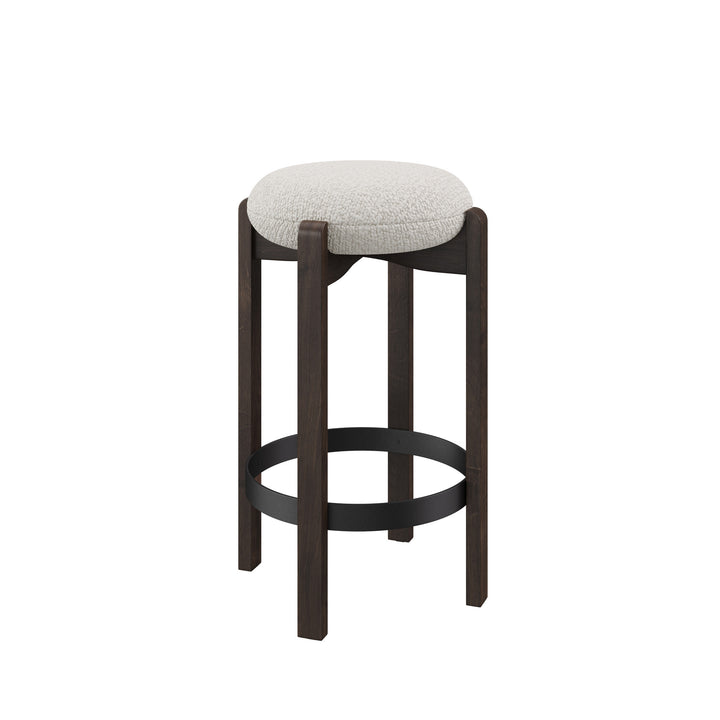 Dôme Deco SEMI Barstuhl low in Creme – Designstuhl für elegante Essbereiche