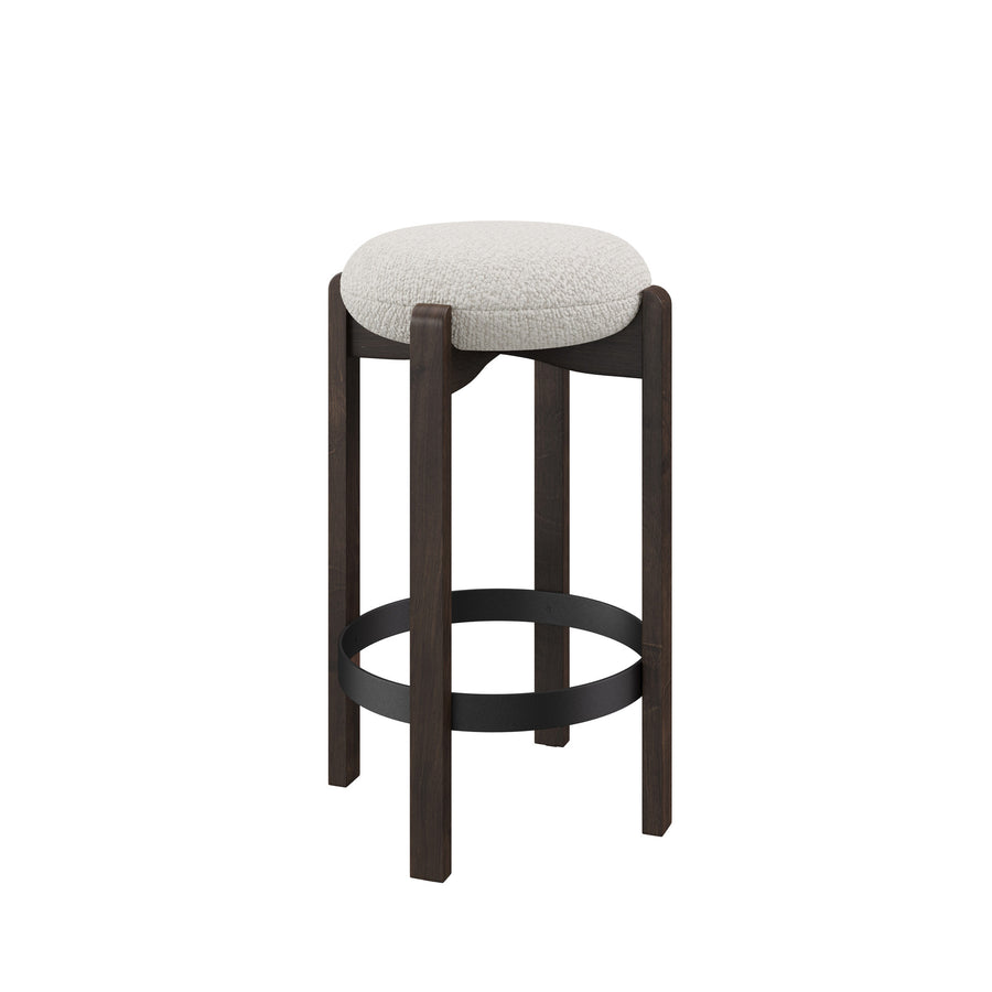 Dôme Deco SEMI Barstuhl low in Creme – Designstuhl für elegante Essbereiche